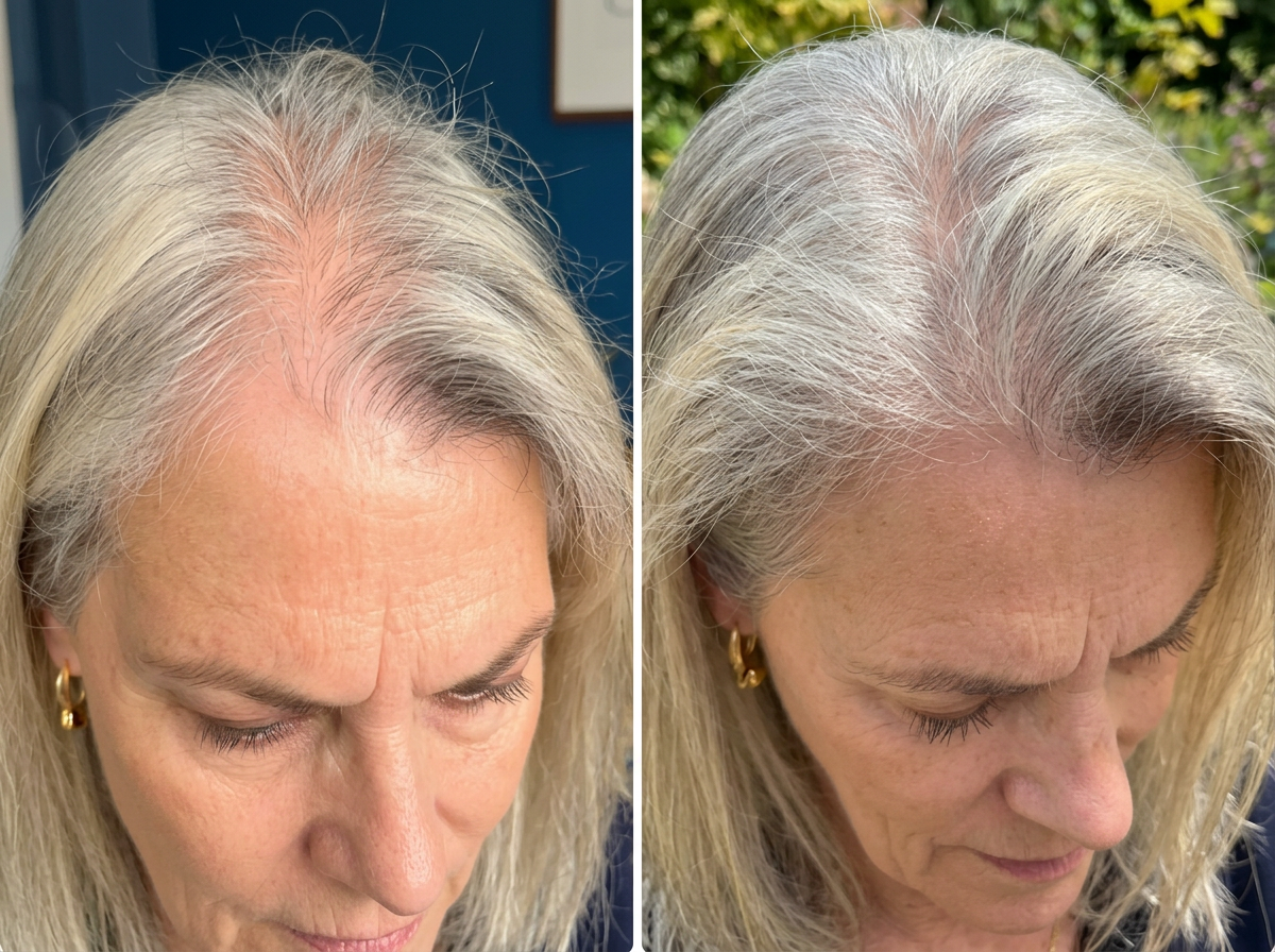 Before and after — 12 weeks regrowth